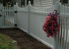 3' tan picket fence