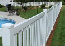bel air 6' tall white vinyl pool fence