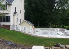 bel air 6' tall white vinyl pool fence