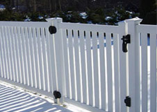 bel air 6' tall white vinyl pool fence