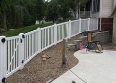 bel air 6' tall white semi privacy fence vinyl pool fence