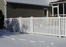 bel air 6' tall white vinyl pool fence