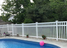 bel air 6' tall PVC pool fence