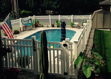 bel air 7' tall PVC pool fence