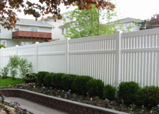 bel air semi privacy fence 8' tall PVC pool fence