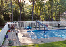 bel air 5' semi privacy fence PVC pool fence