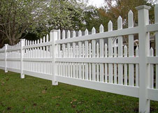 4' Tall tan Denver picket fence panel