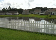 tan Denver picket fence