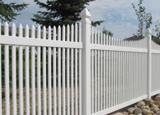 Sacramento vinyl picket fence