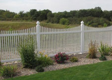 Sacramento vinyl picket fence