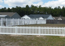 tan picket fence