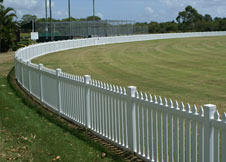 white vinyl picket fences