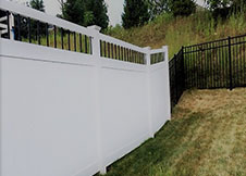 tan vinyl privacy fence panel