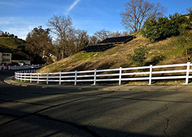 white vinyl farm fence