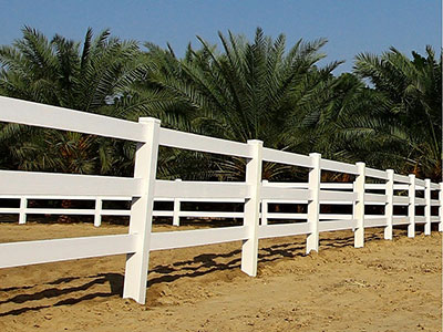 Made In the USA! 496 Feet of White 3-Rail Vinyl Horse Fencing 