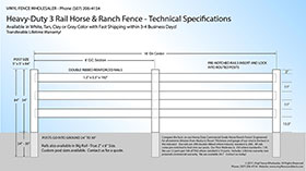 vinyl split rail fencing