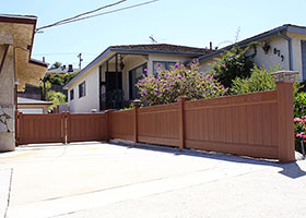 7 foot tall privacy fence mocha walnut