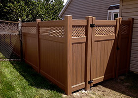 6' tall privacy fence mocha walnut