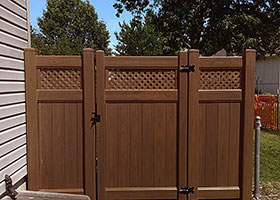 7' tall privacy fence mocha walnut