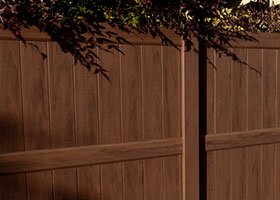 4' tall privacy fence mocha walnut