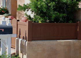 3' tall privacy fence mocha walnut