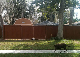 5' tall privacy fence mocha walnut