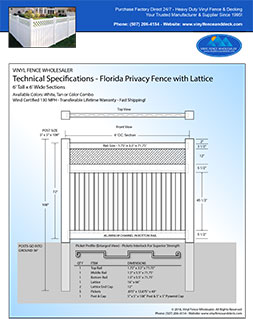 6 Foot Tall Florida Privacy Fence