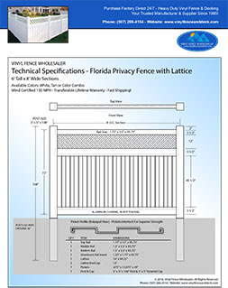 8 Foot Tall Florida Privacy Fence