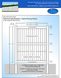 10' tall privacy fence