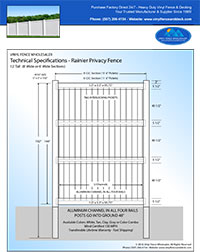 12' tall vinyl privacy fence