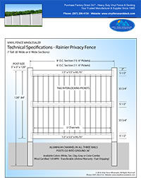 7 foot tall vinyl privacy fence