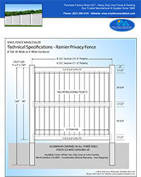 8' tall privacy fence