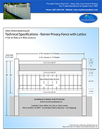 4' tall privacy fence