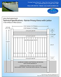 7 foot tall vinyl fence