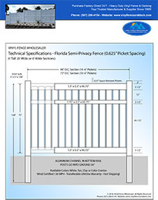 Orlando Pool Fence Semi Privacy Fence 3' Tall