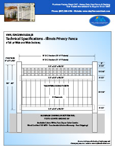 Illinois Privacy Fence 4' Tall