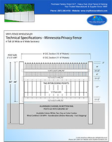 5 Foot Tall Minnesota Privacy Fence