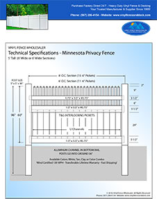 6 Foot Tall Minnesota Privacy Fence