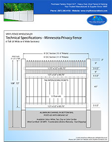 7 Foot Tall Minnesota Privacy Fence