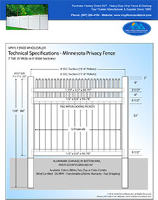 8 Foot Tall Minnesota Privacy Fence