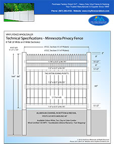 8 Foot Tall Minnesota Privacy Fence