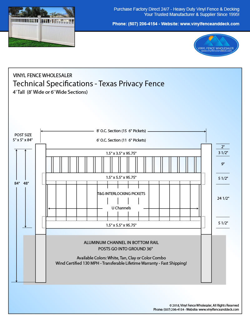 Texas Vinyl Fence