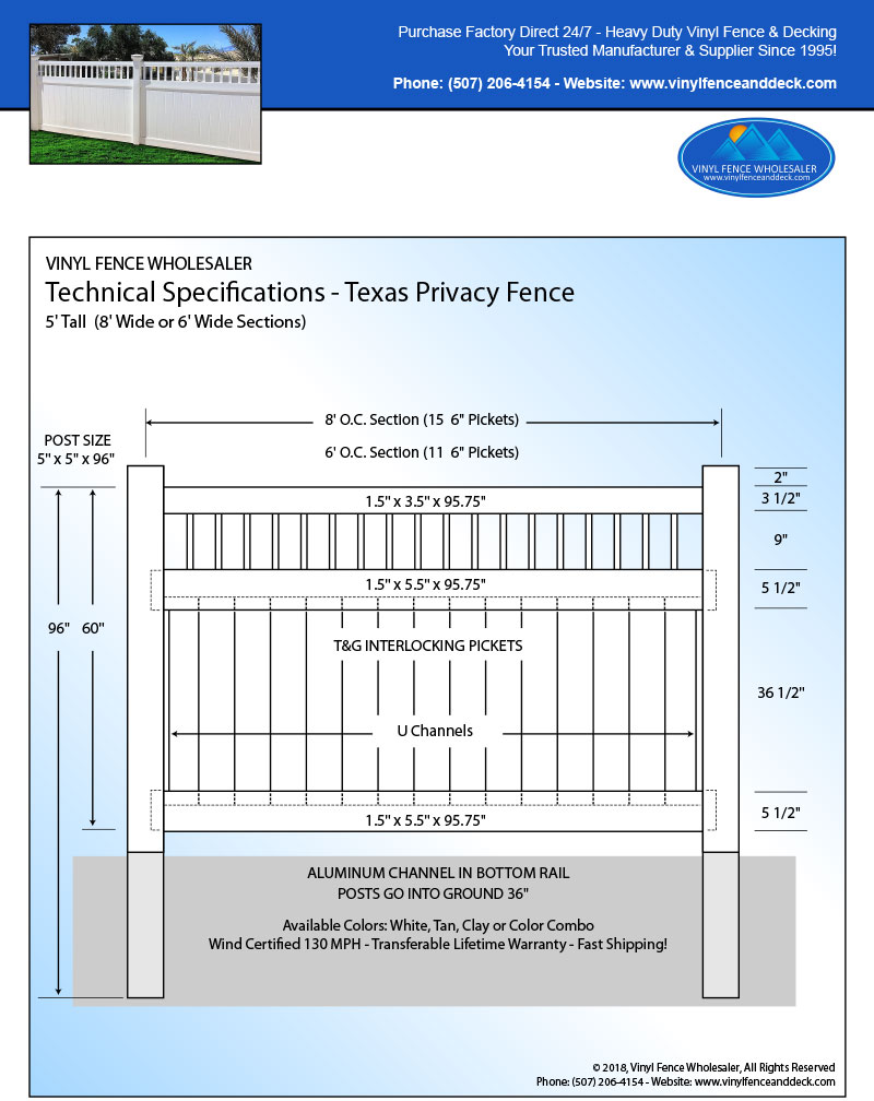 Texas Vinyl Fencing