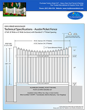 6' tall white privacy fence panel