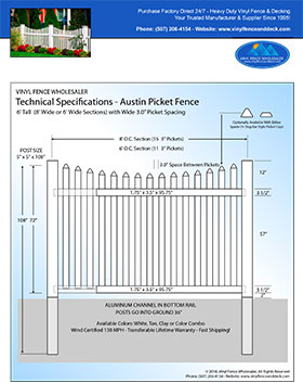 6' tall white privacy fence panel