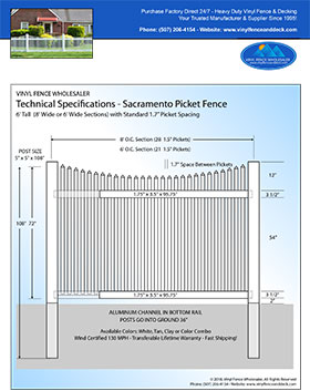 6' tall white privacy fence panel