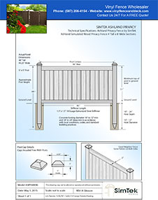 Ashland 4' Tall privacy fence