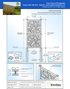 simulated stone fence