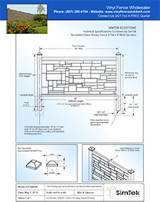 simulated stone fence