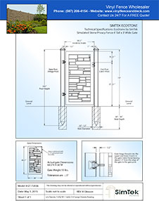 simulated stone fence